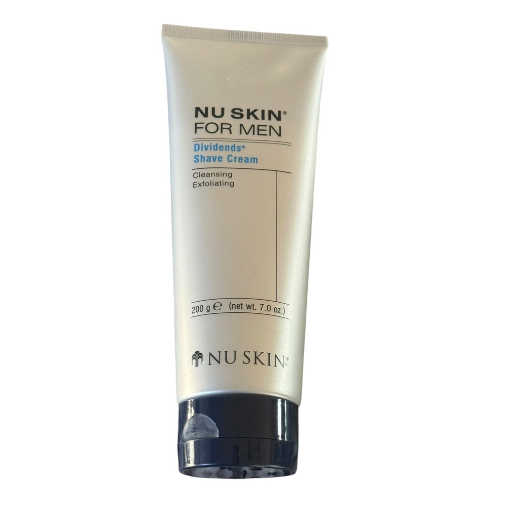Nu Skin For Men Dividends Shave Cream 7 Oz 200g Cleansing Exfoliating Sealed